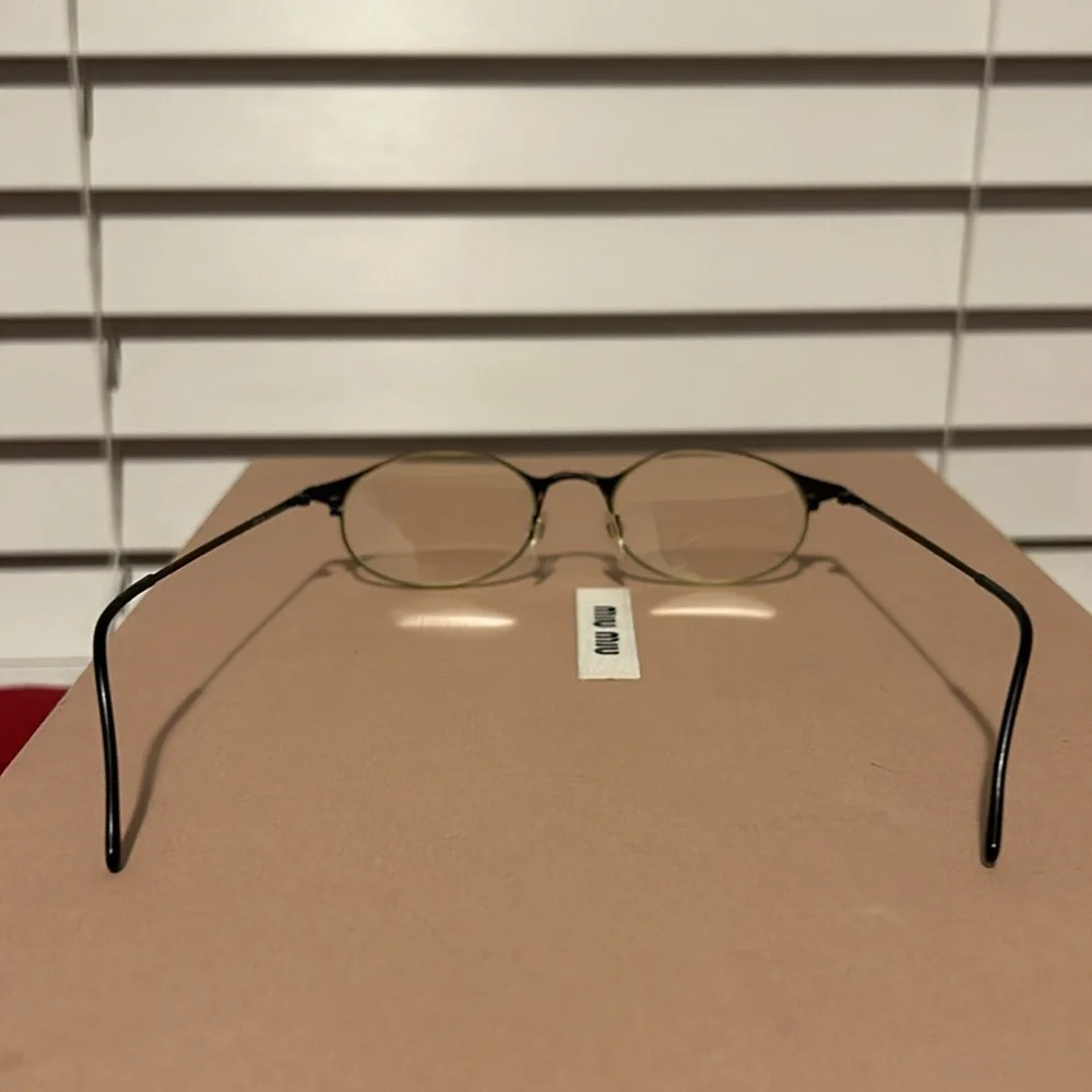 Versus Versace Brown and Gold Oval Glasses